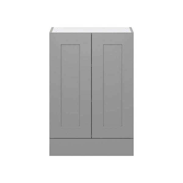 Willow Painted Slate Gray  Shaker Assembled Wall  Cabinet with 2 Doors and a 5 in. Drawer (24 in. W x 35 in. H x 14 in. D)