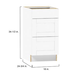 RIVERSIDE 18-IN X 34.5-IN 3 DRW BASE CABINET