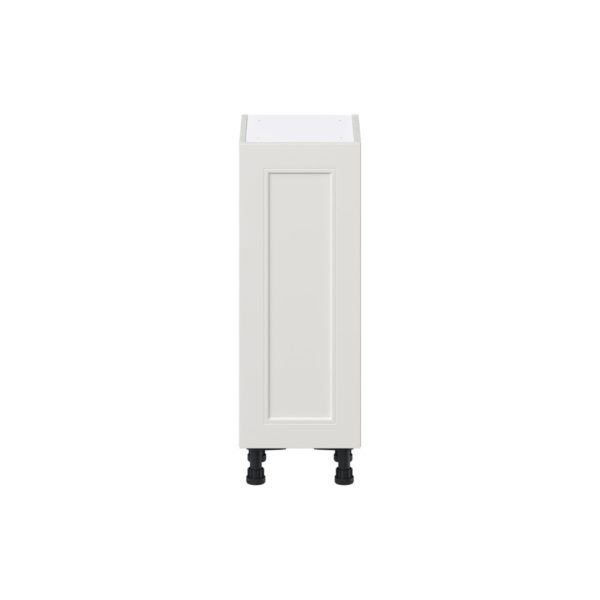 Wisteria Painted Light Gray Recessed Assembled Shallow Base Cabinet with a Full High Door (12 in. W x 34.5 in. H x 14 in. D)