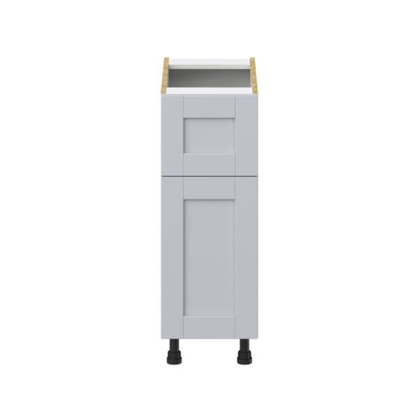 Sea Holly Light Gray  Shaker Assembled Base Cabinet with 1 Door and a 10 in. Drawer (12 in. W X 34.5 in. H X 24 in. D)