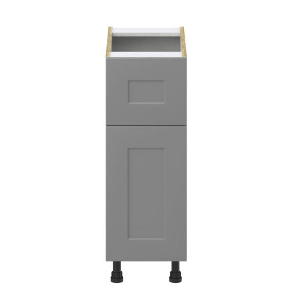 Willow Painted Slate Gray  Shaker Assembled Base Cabinet with 1 Door and a 10 in. Drawer (12 in. W X 34.5 in. H X 24 in. D)