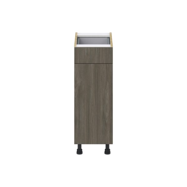 Cordyline Textured Slab Walnut Assembled Base Cabinet with 1 Door and 1 Drawer (12 in. W X 34.5 in. H X 24 in. D)