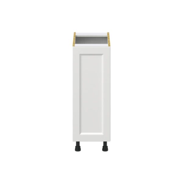 Magnolia Painted Bright White Recessed Assembled Base Cabinet with a Full High Door (12 in. W x 34.5 in. H x 24 in. D)