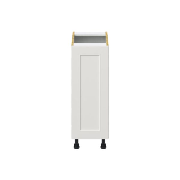 Wisteria Painted Light Gray Recessed Assembled Base Cabinet with a Full High Door (12 in. W x 34.5 in. H x 24 in. D)