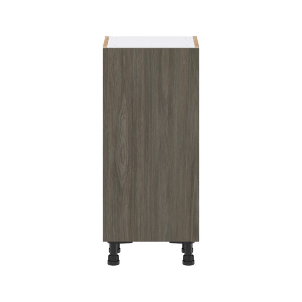 Cordyline Textured Slab Walnut Assembled Shallow Base Cabinet with a Full High Door and 3 Inner Drawers (15 in. W x 34.5 in. H x 14 in. D)