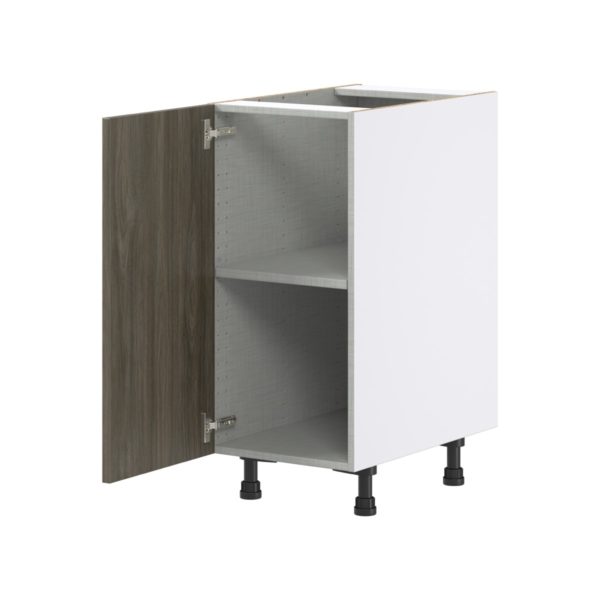 Cordyline Textured Slab Walnut Assembled Base Cabinet with a Full High Door (15 in. W x 34.5 in. H x 24 in. D)