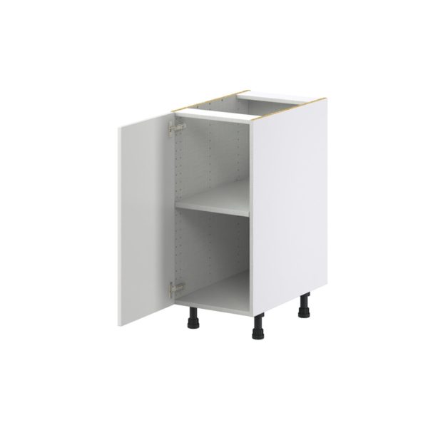 Magnolia Painted Bright White Recessed Assembled Base Cabinet with a Full High Door (15 in. W x 34.5 in. H x 24 in. D)