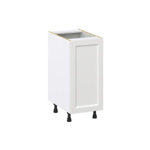 Magnolia Painted Bright White Recessed Assembled Base Cabinet with a Full High Door (15 in. W x 34.5 in. H x 24 in. D)