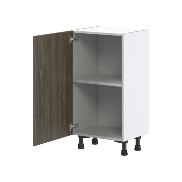 Cordyline Textured Slab Walnut Assembled Shallow Base Cabinet with a Full High Door(18 in. W x 34.5 in. H x 14 in. D)