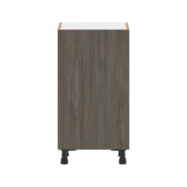 Cordyline Textured Slab Walnut Assembled Shallow Base Cabinet with a Full High Door(18 in. W x 34.5 in. H x 14 in. D)