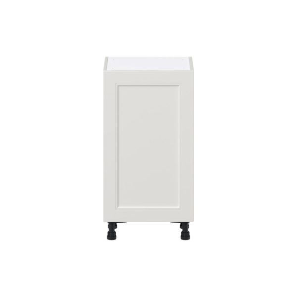 Wisteria Painted Light Gray Recessed Assembled Shallow Base Cabinet with a Full High Door(18 in. W x 34.5 in. H x 14 in. D)