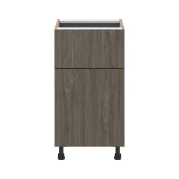 Cordyline Textured Slab Walnut Assembled Base Cabinet with 1 Door and 10 in. Drawer (18 in. W x 34.5 in. H x 24 in. D)