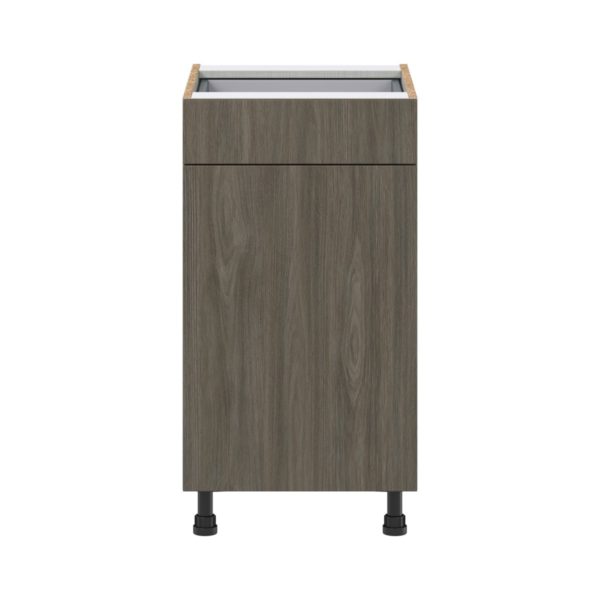 Cordyline Textured Slab Walnut Assembled Base Cabinet with 1 Door and 1 Drawer (18 in. W x 34.5 in. H x 24 in. D)