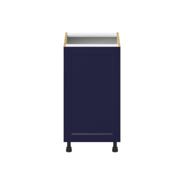 Camellia Painted Midnight Blue Recessed Assembled Base Cabinet with a Full High Door (18 in. W x 34.5 in. H x 24 in. D)