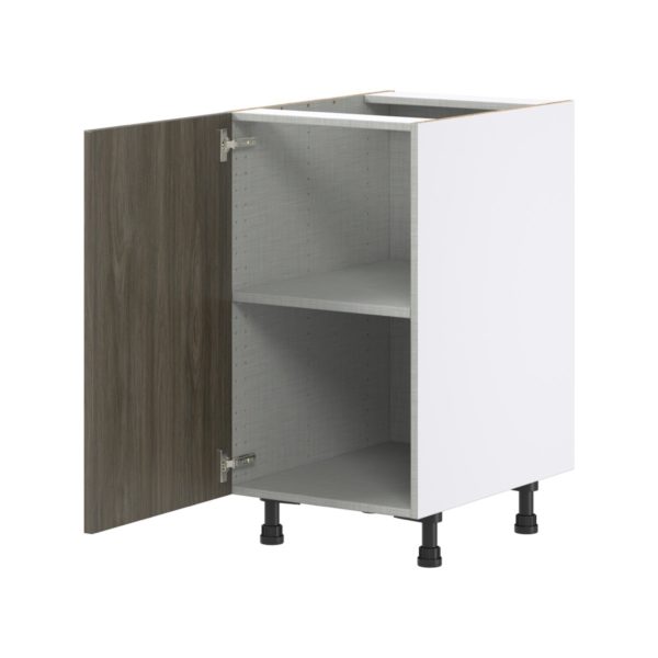 Cordyline Textured Slab Walnut Assembled Base Cabinet with a Full High Door (18 in. W x 34.5 in. H x 24 in. D)