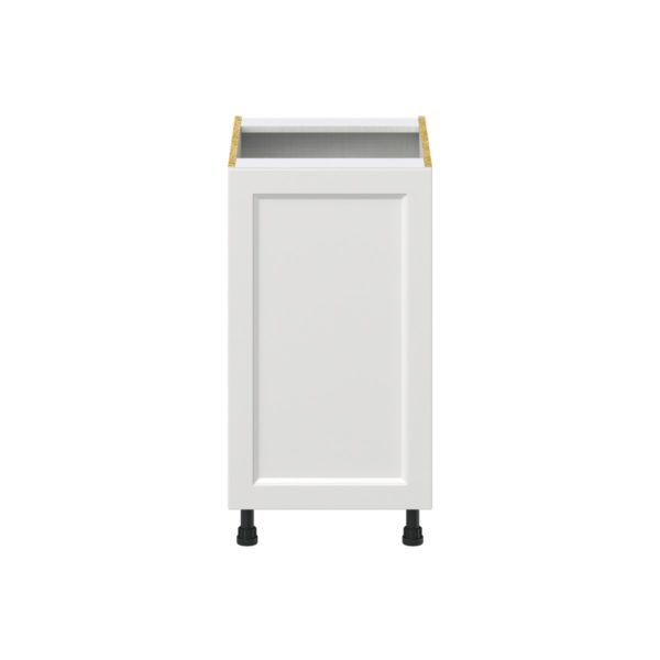 Magnolia Painted Bright White Recessed Assembled Base Cabinet with a Full High Door and 3 Inner Drawers (18 in. W x 34.5 in. H x 24 in. D)