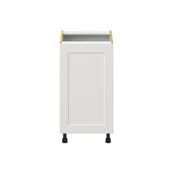 Wisteria Painted Light Gray Recessed Assembled Base Cabinet with a Full High Door and 3 Inner Drawers (18 in. W x 34.5 in. H x 24 in. D)