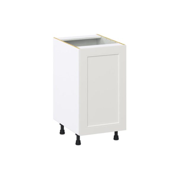 Wisteria Painted Light Gray Recessed Assembled Base Cabinet with a Full High Door and 3 Inner Drawers (18 in. W x 34.5 in. H x 24 in. D)