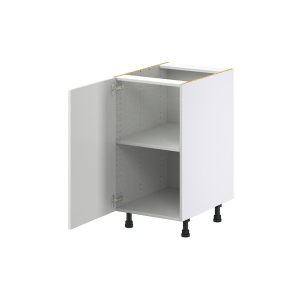 Magnolia Painted Bright White Recessed Assembled Base Cabinet with a Full High Door (18 in. W x 34.5 in. H x 24 in. D)