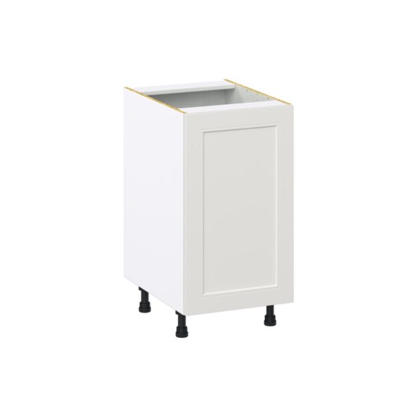 Wisteria Painted Light Gray Recessed Assembled Base Cabinet with a Full High Door (18 in. W x 34.5 in. H x 24 in. D)