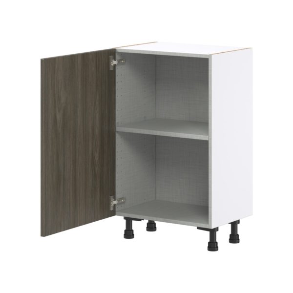 Cordyline Textured Slab Walnut Assembled Shallow Base Cabinet with a Full High Door (21 in. W x 34.5 in. H x 14 in. D)