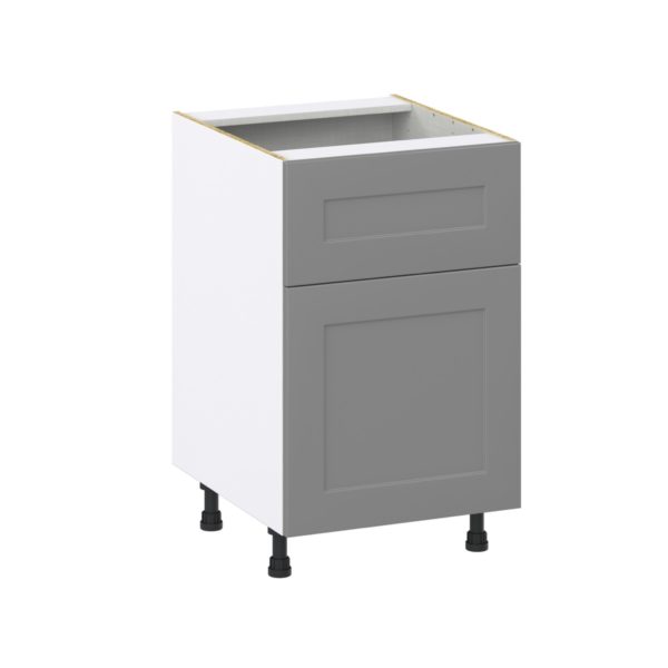 Willow Painted Slate Gray  Shaker Assembled Base Cabinet with 1 Door and a 10 in. Drawer (21 in. W X 34.5 in. H X 24 in. D)