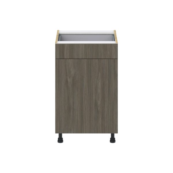 Cordyline Textured Slab Walnut Assembled Base Cabinet with a Door and a Drawer (21 in. W X 34.5 in. H X 24 in. D)