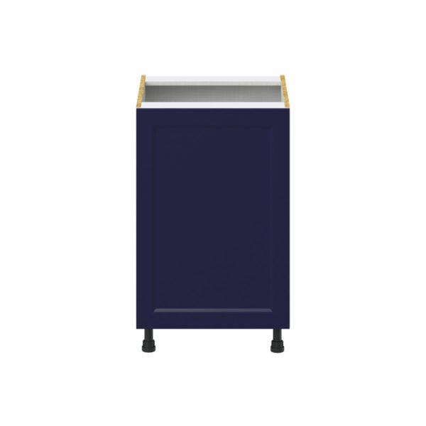 Camellia Painted Midnight Blue Recessed Assembled Base Cabinet with a Full High Door (21 in. W x 34.5 in. H x 24 in. D)