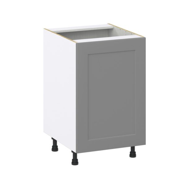 Willow Painted Slate Gray  Shaker Assembled Base Cabinet with 1 Full High Door and 3 Inner Drawers (21 in. W X 34.5 in. H X 24 in. D)