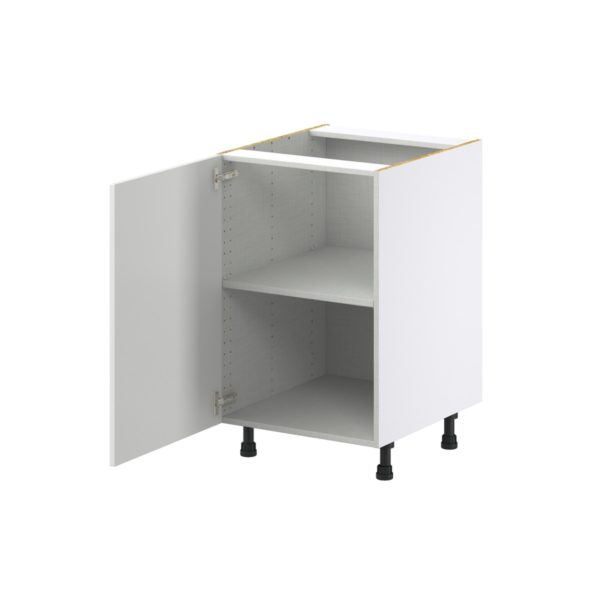 Magnolia Painted Bright White Recessed Assembled Base Cabinet with a Full High Door (21 in. W x 34.5 in. H x 24 in. D)