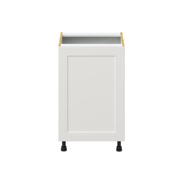 Wisteria Painted Light Gray Recessed Assembled Base Cabinet with a Full High Door (21 in. W x 34.5 in. H x 24 in. D)