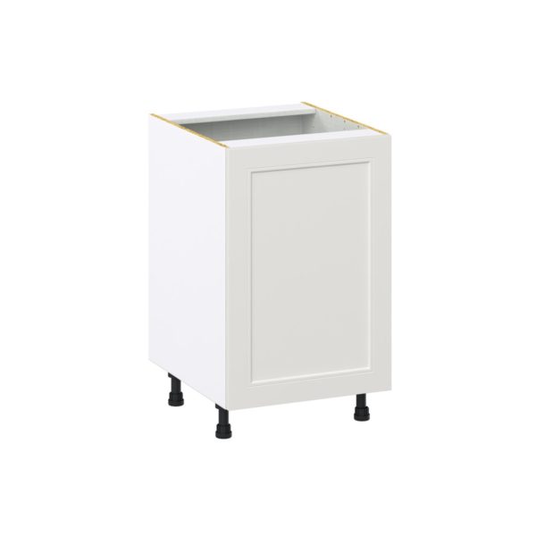 Wisteria Painted Light Gray Recessed Assembled Base Cabinet with a Full High Door (21 in. W x 34.5 in. H x 24 in. D)