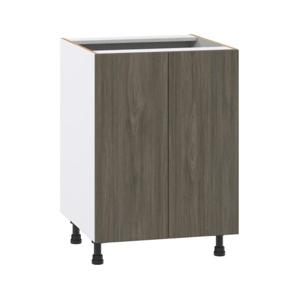 Cordyline Textured Slab Walnut Assembled Base Cabinet with 2 Full High Doors and 3 Inner Drawers (24 in. W x 34.5 in. H x 24 in. D)