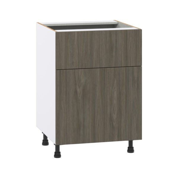 Cordyline Textured Slab Walnut Assembled Base Cabinet with 1 Door and 10 in. Drawer (24 in. W x 34.5 in. H x 24 in. D)