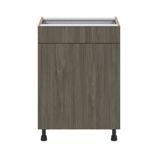 Cordyline Textured Slab Walnut Assembled Base Cabinet with 1  Door and 1 Drawer (24 in. W x 34.5 in. H x 24 in. D)