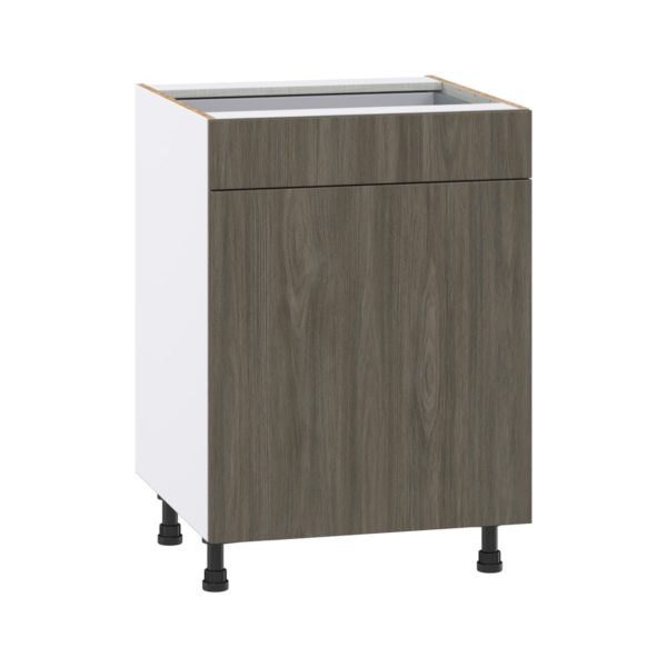 Cordyline Textured Slab Walnut Assembled Base Cabinet with 1  Door and 1 Drawer (24 in. W x 34.5 in. H x 24 in. D)