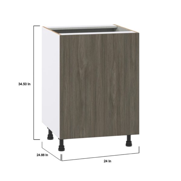 Cordyline Textured Slab Walnut Assembled Base Cabinet with a Full High Door and 3 Inner Drawers (24 in. W x 34.5 in. H x 24 in. D)