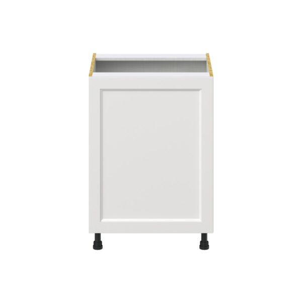 Magnolia Painted Bright White Recessed Assembled Base Cabinet with a Full High Door and 3 Inner Drawers (24 in. W x 34.5 in. H x 24 in. D)