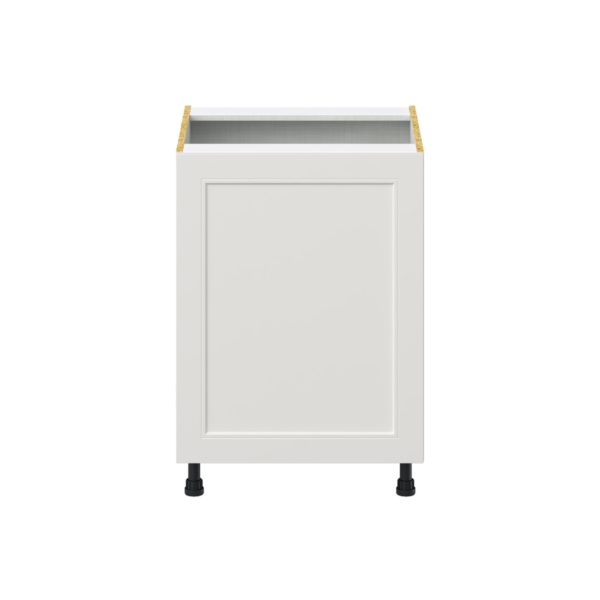 Wisteria Painted Light Gray Recessed Assembled Base Cabinet with a Full High Door and 3 Inner Drawers (24 in. W x 34.5 in. H x 24 in. D)