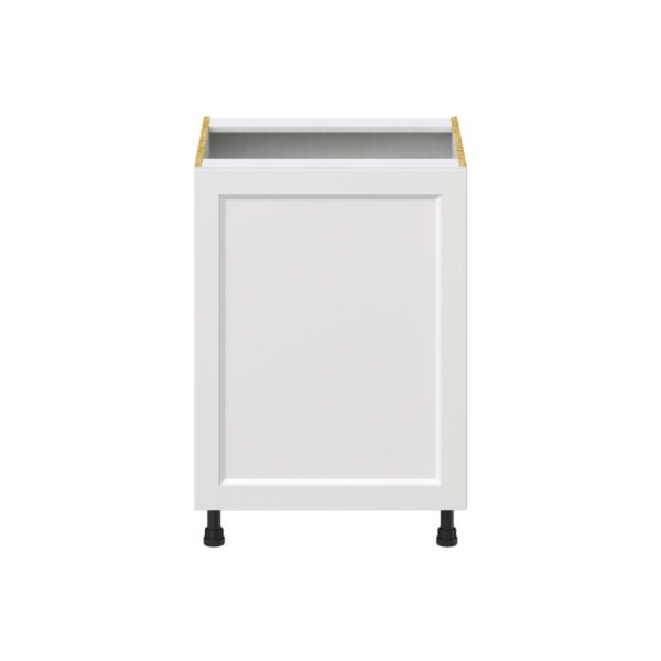 Magnolia Painted Bright White Recessed Assembled Base Cabinet with a Full High Door (24 in. W x 34.5 in. H x 24 in. D)