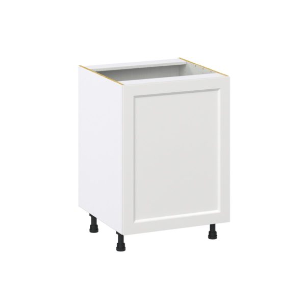 Magnolia Painted Bright White Recessed Assembled Base Cabinet with a Full High Door (24 in. W x 34.5 in. H x 24 in. D)