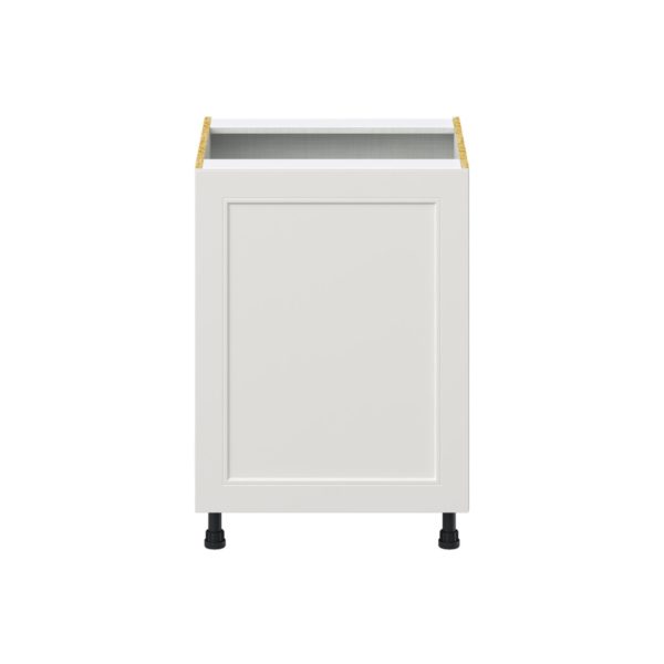 Wisteria Painted Light Gray Recessed Assembled Base Cabinet with a Full High Door (24 in. W x 34.5 in. H x 24 in. D)