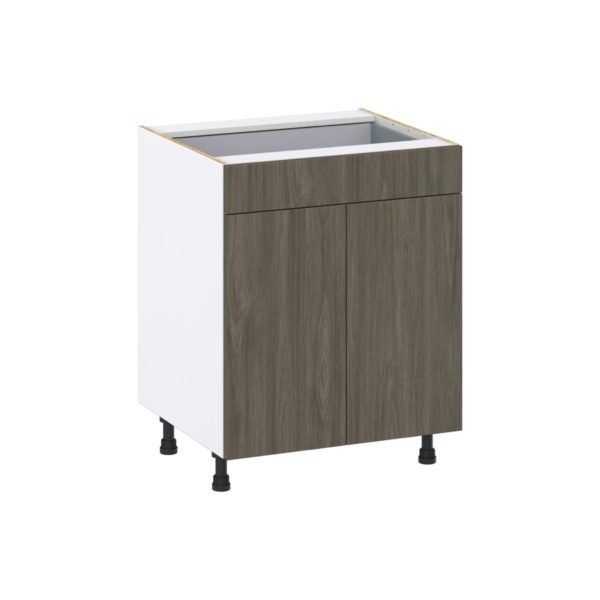 Cordyline Textured Slab Walnut Assembled Base Cabinet with 2 Doors and a Drawer (27 in. W X 34.5 in. H X 24 in. D)