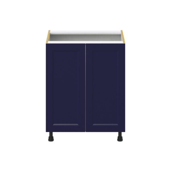 Camellia Painted Midnight Blue Recessed Assembled Base Cabinet with 2 Full High Door (27 in. W X 34.5 in. H X 24 in. D)