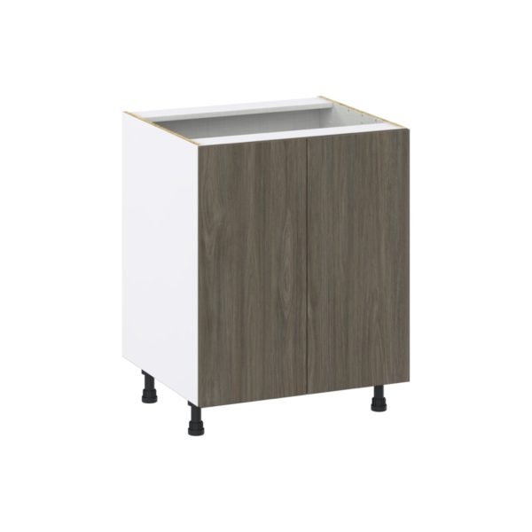 Cordyline Textured Slab Walnut Assembled Base Cabinet with 2 Full High Door (27 in. W X 34.5 in. H X 24 in. D)