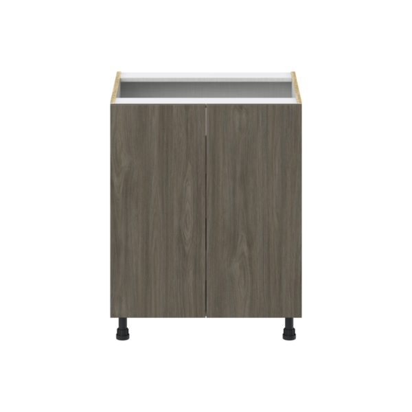 Cordyline Textured Slab Walnut Assembled Base Cabinet with a 2 Full High Door and 3 Inner Drawers (27 in. W X 34.5 in. H X 24 in. D)