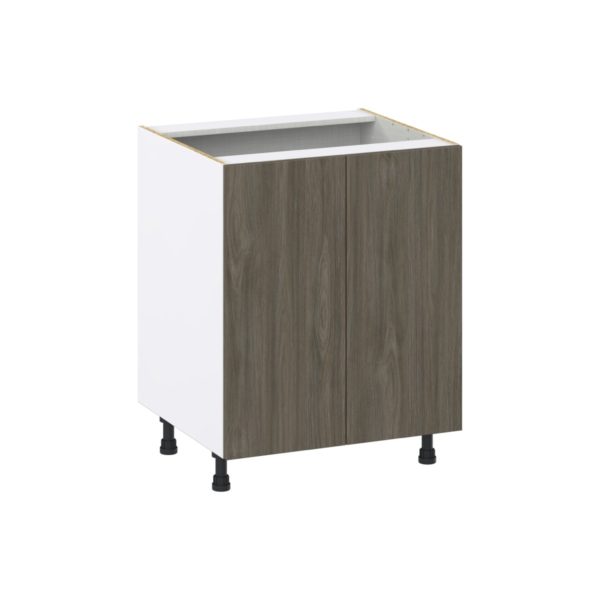 Cordyline Textured Slab Walnut Assembled Base Cabinet with a 2 Full High Door and 3 Inner Drawers (27 in. W X 34.5 in. H X 24 in. D)