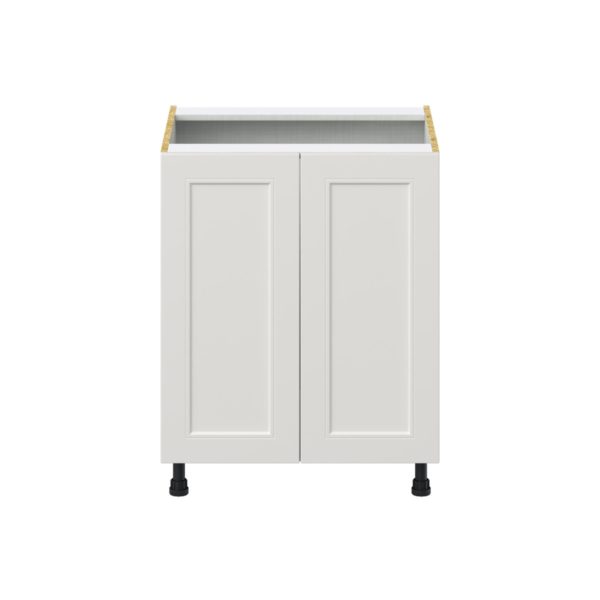 Wisteria Painted Light Gray Recessed Assembled Base Cabinet with a 2 Full High Door and 3 Inner Drawers (27 in. W X 34.5 in. H X 24 in. D)