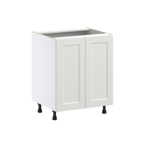 Wisteria Painted Light Gray Recessed Assembled Base Cabinet with a 2 Full High Door and 3 Inner Drawers (27 in. W X 34.5 in. H X 24 in. D)