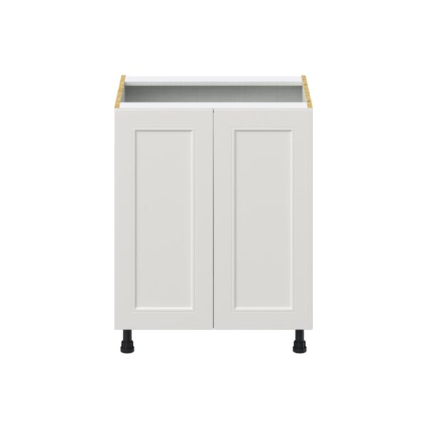 Wisteria Painted Light Gray Recessed Assembled Base Cabinet with 2 Full High Door (27 in. W X 34.5 in. H X 24 in. D)